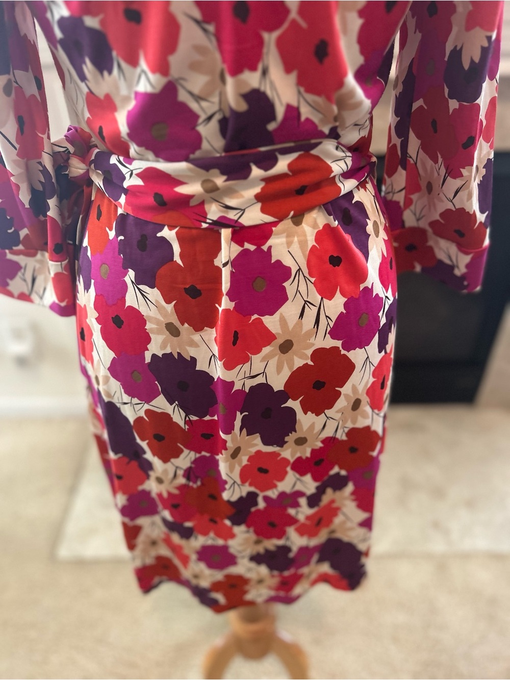 Diane Von Furstenberg Poppy Wrap Dress in a Vibrant Color Palette - Picture 10 of 12
